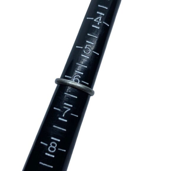 Unique Vintage Silver Tone Faux Cinnabar Rectangular Statement Ring - Size 6 - Picture 7 of 9